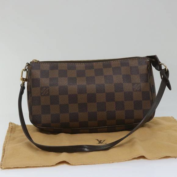 LOUIS VUITTON Damier Ebene Pochette Accessoires Pouch N41206 LV Auth 56891 - Picture 12 of 16